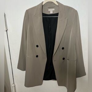 Women's Taupe oversized double breasted Blazer